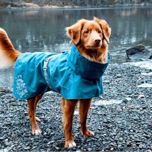 Hurtta Monsoon Raincoat in two sizes.